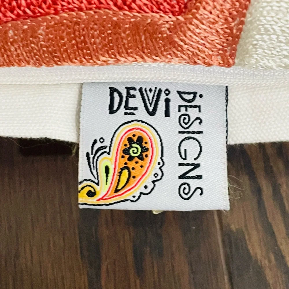 DEVI DESIGNS EMBROIDERED DECORATIVE PILLOW 19x13 down insert